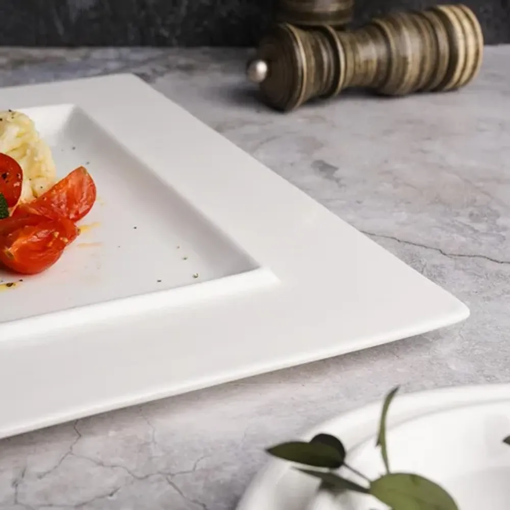 Тарелка 30*30 см h1,5 см квадратная белая фарфор P.L. Proff Cuisine [6]