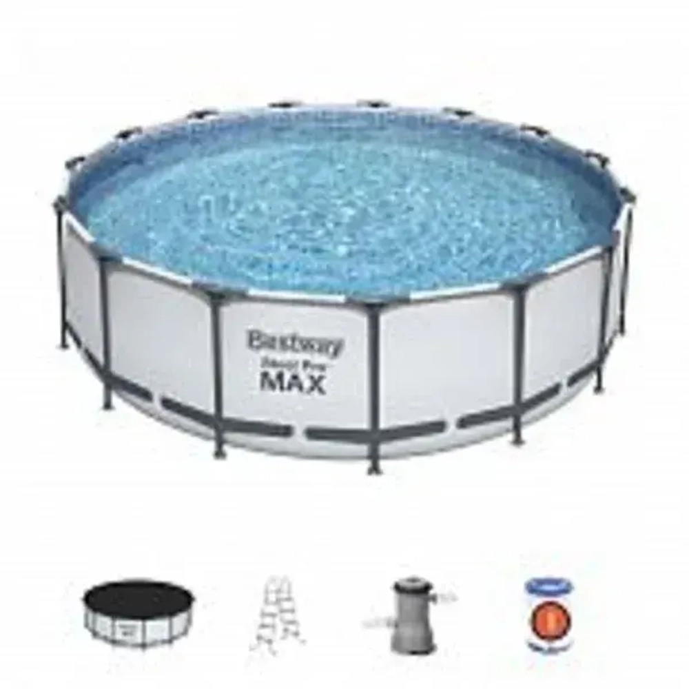 Бассейн каркасный Steel Pro MAX 457*122 см + 3 аксессуара Bestway (56438)
