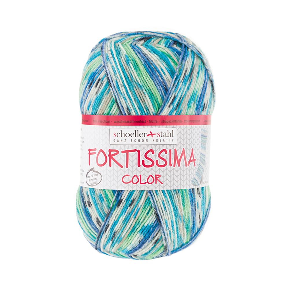 Пряжа Austermann (Аустерманн) Fortissima Socka 4-fach color / уп.5 мот. по 100 г, 420м, атолл Пряжа Austermann (Аустерманн) Fortissima Socka 4-fach color / уп.5 мот. по 100 г, 420м, атолл