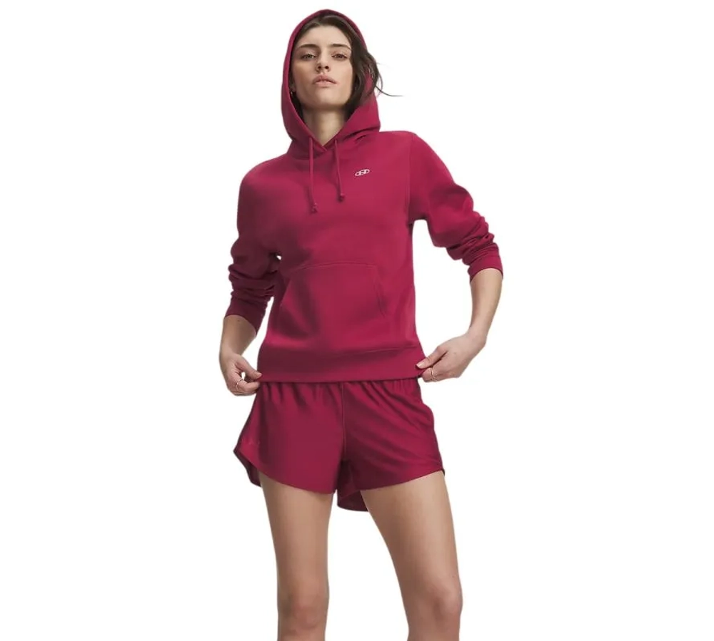 Женские Шорты теннисные Under Armour Tech Play Up - claret/dark red
