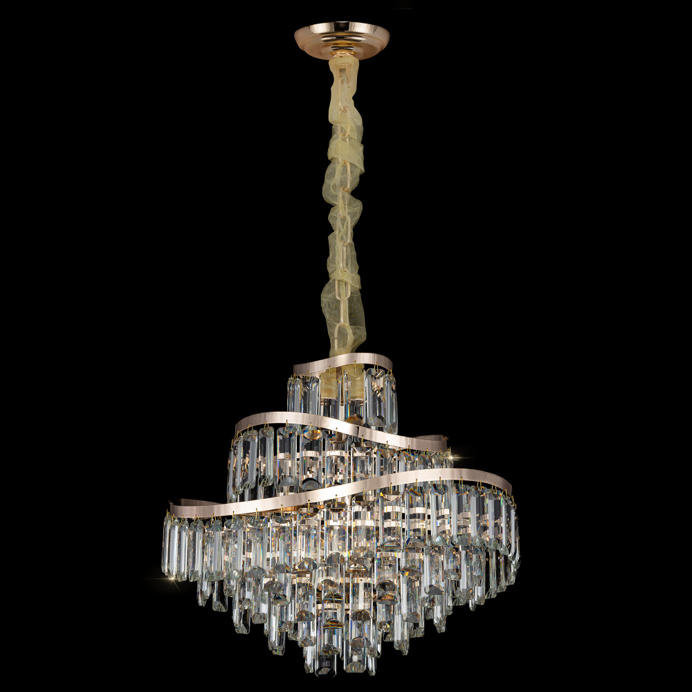 Citilux NAIAD CL315152 Люстра хрустальная подвесная Золото