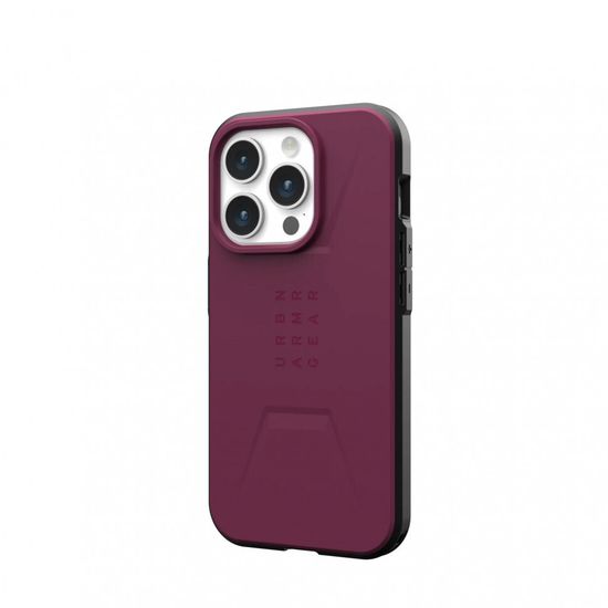 Чехол с поддержкой MAGSAFE Uag Civilian для iPhone 15 Pro 6.1", цвет бордовый (Bordeaux)