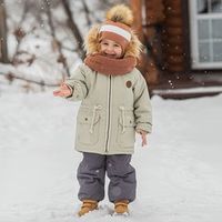 Парка зимняя мембранная на меху "Олива"