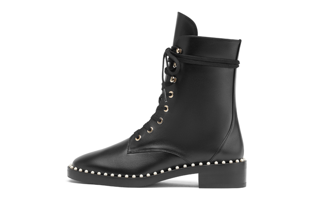 Stuart Weitzman/SW Cow Leather Ankle Boots Women"s Black