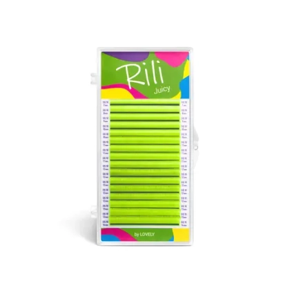 Ресницы неоновые желтые Rili Juicy - 16 линий - MIX
