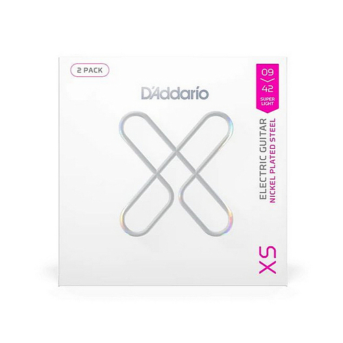 D'ADDARIO XSE0942-2P - струны для эл. гитары, комплект из 2-х наборов, с покрытием XS, 9-42
