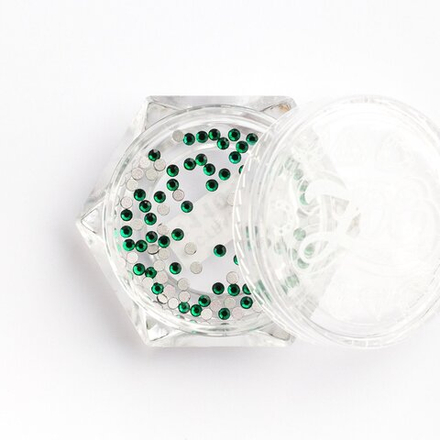 1104 Стразы стеклянные Malachite Green SS3 (1,3 мм) 100 шт