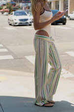 ДЖИНСЫ TRF WIDE LEG В ПОЛОСКУ С НИЗКОЙ ПОСАДКОЙ — ZARA