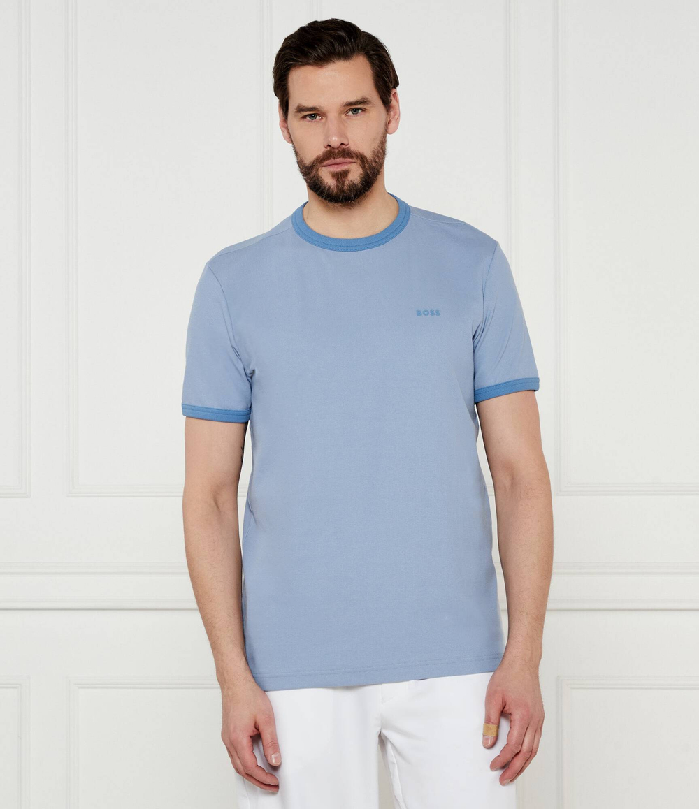 Футболка Tee Tape Rib BOSS GREEN - голубой(50530996)