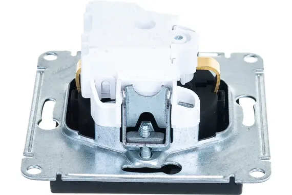 Розетка Systeme Electric ATLASDESIGN с заземлением карбон 34604