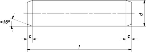 DIN 7 (EN ISO 2338) Штифт цилиндрический незакаленный DIN 7 (EN ISO 2338) Штифт цилиндрический незакаленный