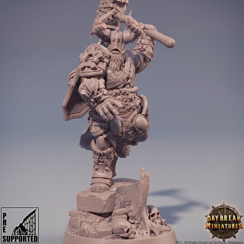 Человек Воин Паладин Варвар Файтер Рыцарь миниатюра для dnd, днд, pathfinder, фентези, Настольная игра, НРИ, Варгейм, РПГ