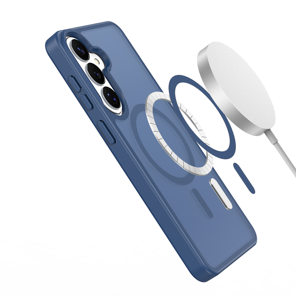 Чехол темно-синего цвета с MagSafe для Samsung Galaxy S26+ Плюс, серия Yind Series от Dux Ducis
