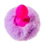 Розовая анальная втулка 13см с сиреневым пушистым хвостиком ToyFa ToDo Sweet Bunny 357016