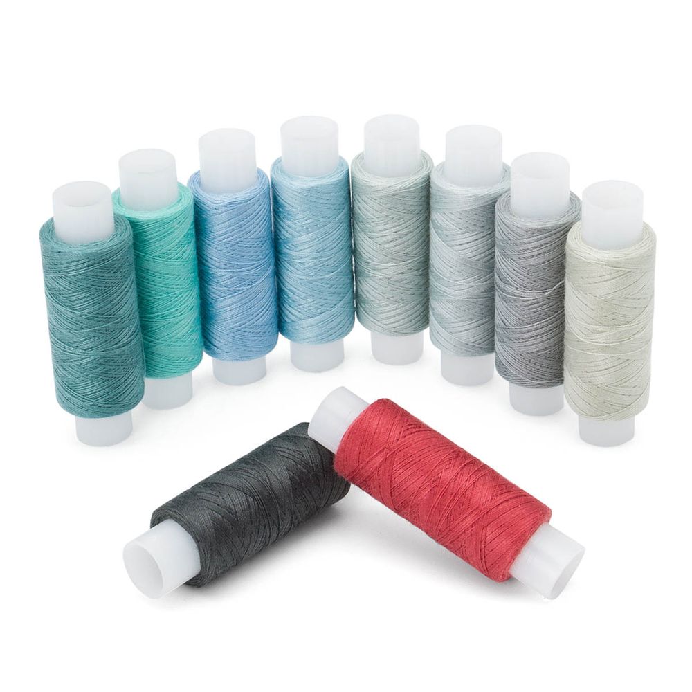 Швейные нитки (набор) 50/2, 200м, ассорти №120, 10 кат., Astra&amp;Craft