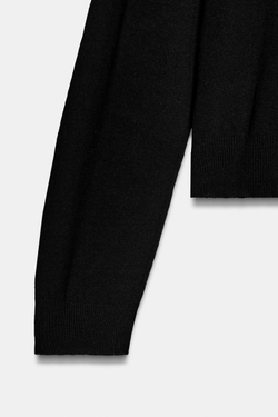 ZARA СВИТЕР НА ПУГОВИЦАХ, ЧЕРНЫЙ