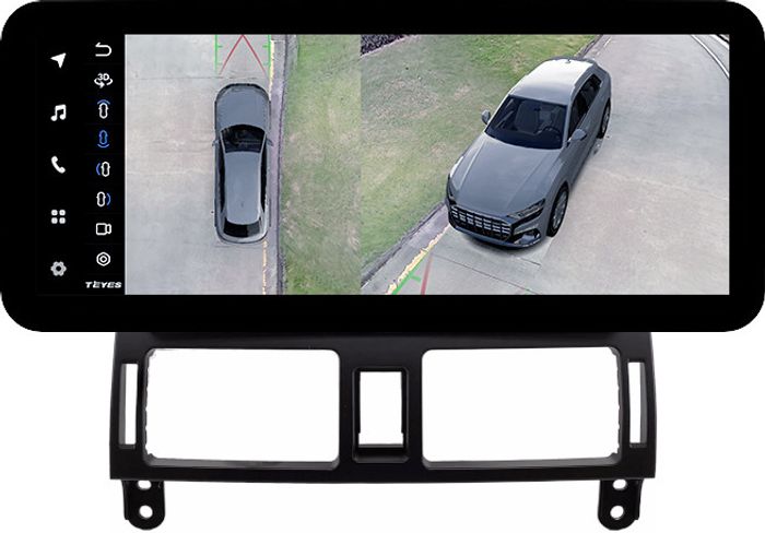 Магнитола для Toyota Avensis T250 2003-2009 (рамка наверх) - Teyes LUX ONE 360 монитор 12.3" 2K QLED на Android 10, Быстрая, CarPlay, 4G SIM-слот, 4 камеры в комплекте