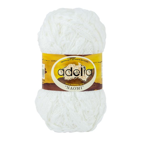 Пряжа Adelia Naomi / уп.5 мот. по 100г, 24м, 01 белый
