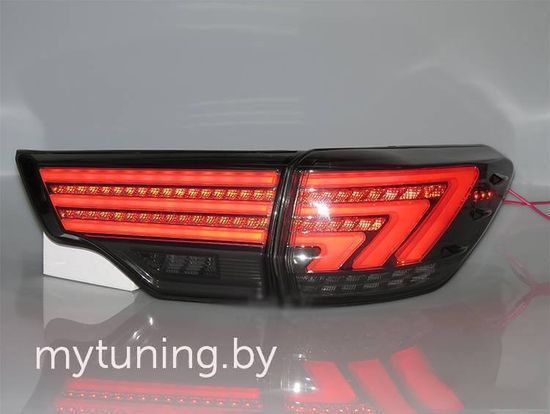 Задние фонари Toyota Highlander black led BW V2