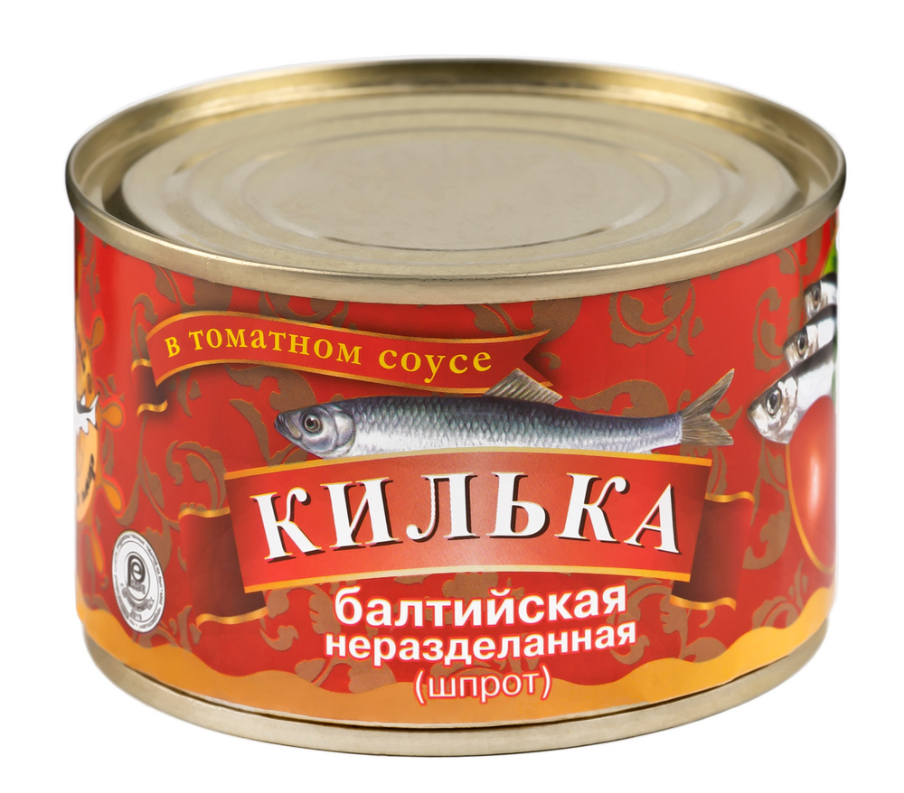 Килька балтийская шпрот ТМ РМ в томатном соусе 250г
