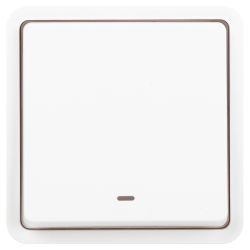Переключатель ЭРА Эксперт 11-1527-01 с подсветкой IP55 10АХ-250В СУ белый | Эра Эксперт