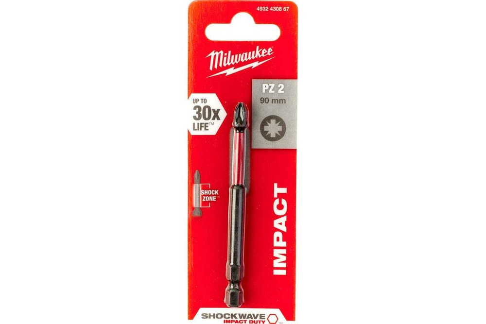 Бита Milwaukee SHOCKWAVE PZ2 90мм