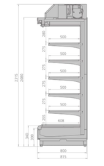 Горка холодильная BRANDFORD Cronox 2080.800.375