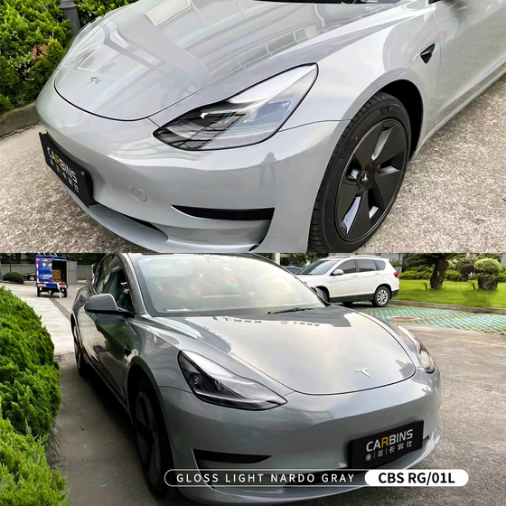 Пленка PET глянец серый Light Nardo Grey Carbins