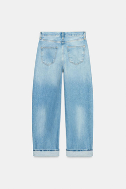 ZARA ДЖИНСЫ BAGGY СО СРЕДНЕЙ ПОСАДКОЙ — ZW COLLECTION, ВЫЦВЕТШИЙ СИНИЙ