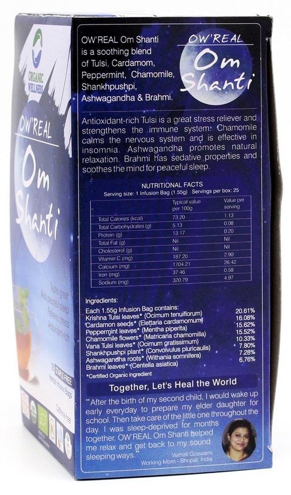 Чай Organic Wellness Om Shanti, 25 пакетиков