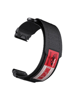 Нейлоновый ремешок 26 мм для Garmin (циферблат 51мм) QuickFit на липучке (Черный)