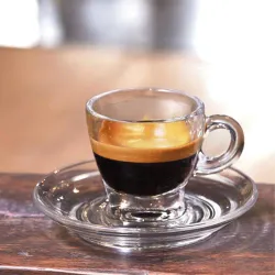 Чашка 70 мл кофейная "Espresso Caffe Premio" d 8,4 см h6,1 см стекло Ocean [6]