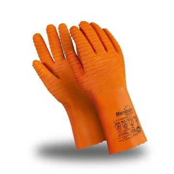 Перчатки Manipula Specialist® Фишер (интерлок+рельефный латекс 1,6мм), L-T-17/CG