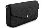 LOUIS VUITTON Pochette Felicie Zippered Insert Monogram Empreinte Noir