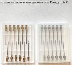 Игла ветеринарная Рекорд 1,5х30 мм, 12 шт