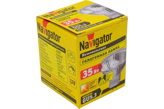 Лампа галогенная Navigator 220V MR16 GU5.3 35W 12644
