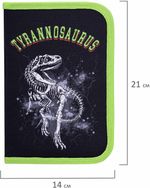 Пенал BRAUBERG, 1 отделение, полиэстер, 21х14 см, "Tyrannosaurus", 271531