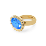 Кольцо Qudo TIVOLA UNICA big (G/P) Royal blue delite 56 688160 размер 18