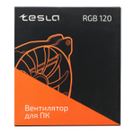 Вентилятор ТЕСЛА (TESLA) RGB120-3D, 120мм, 3-pin+Molex, прозрачный-белый/FRGB, 1200rpm, 38CFM, 21дБ, антивибропрокладки (TSL-120-3D)