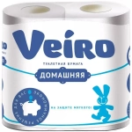 Бумага туалетная LINIA VEIRO Домашняя 2 сл., 8 рул. + 4 рул. 15м, белая✦