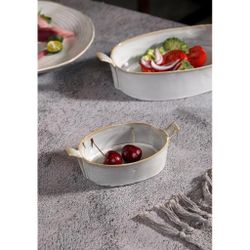 Блюдо овальное 15*8 см h4 см 200 мл для закусок Gray Oval Bucket с ручками Frutti di Mare P.L. [1]