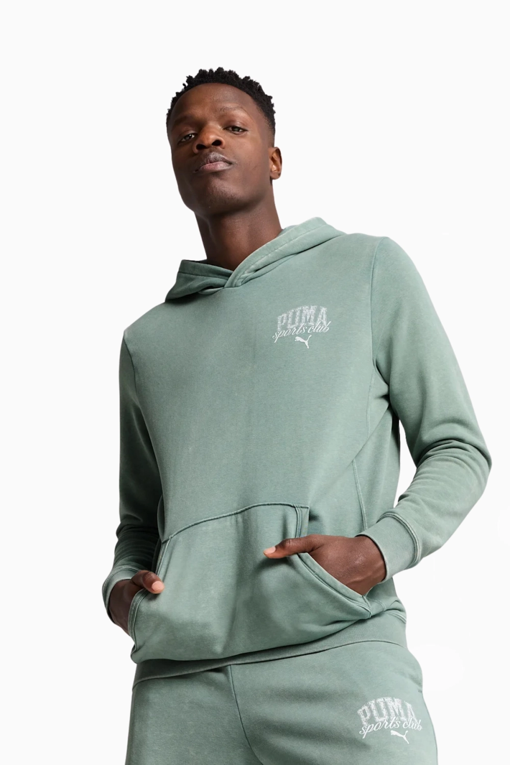 Кофта Puma Classics Washed - зеленый