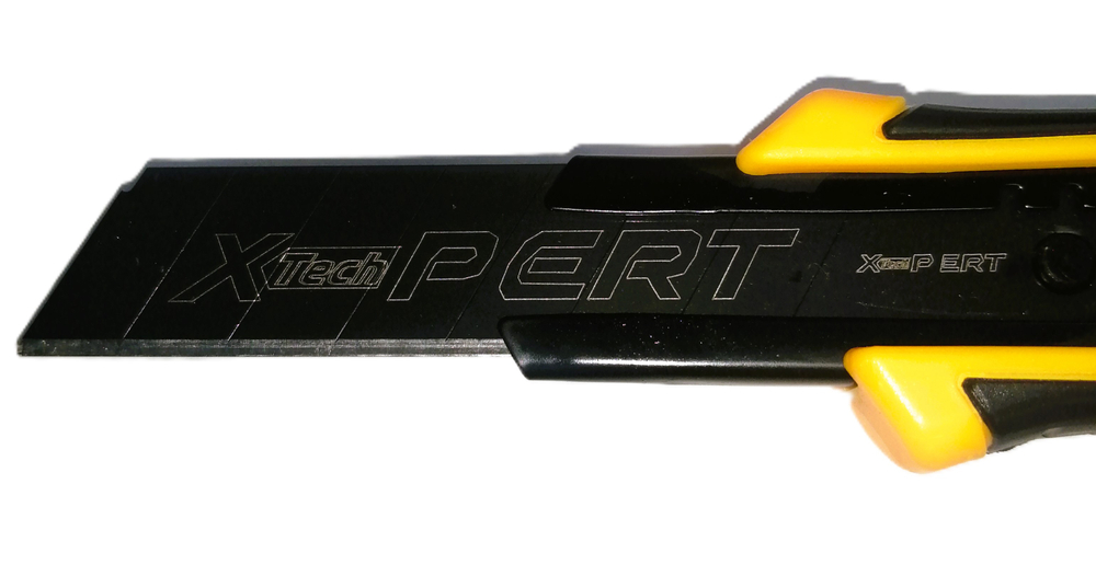 Нож канцелярский 18мм X-PERT XP-UK-001 со сменными лезвиями (Серый - Чёрный)