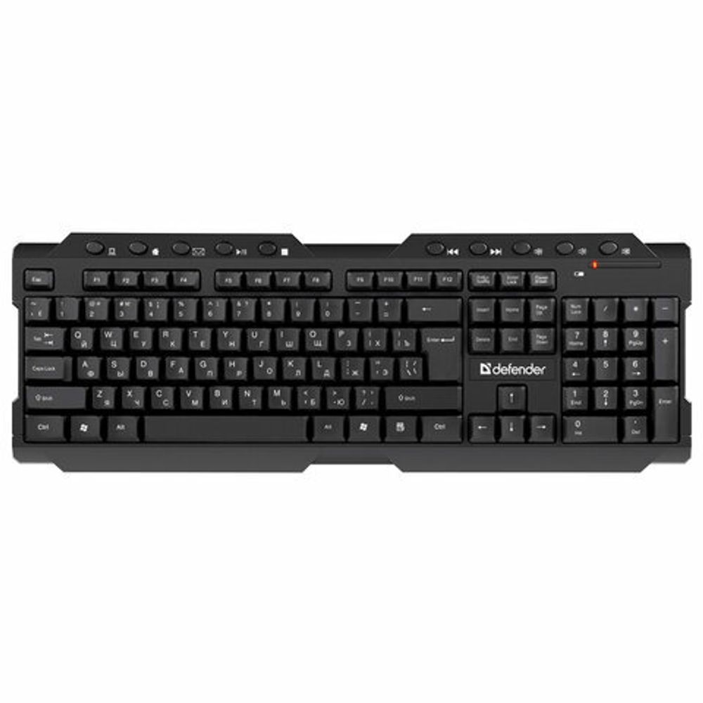 Клавиатура беспроводная DEFENDER Element HB-195 RU, USB, 114 клавиш, черная, 45195