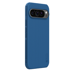 Усиленный двухкомпонентный чехол синего цвета от Nillkin для Google Pixel 9 Pro XL, серия Super Frosted Shield Pro
