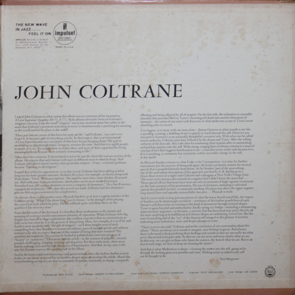 John Coltrane / Meditations (LP)