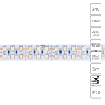 Светодиодная лента 24V 20W/m 6000К 5м Arte Lamp TAPE A2424015-03-6K, LED