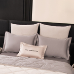 КПБ на резинке Сатин Velvet Premium с Одеялом VPR010, Евро, 4 наволочки, простынь 180*200*25