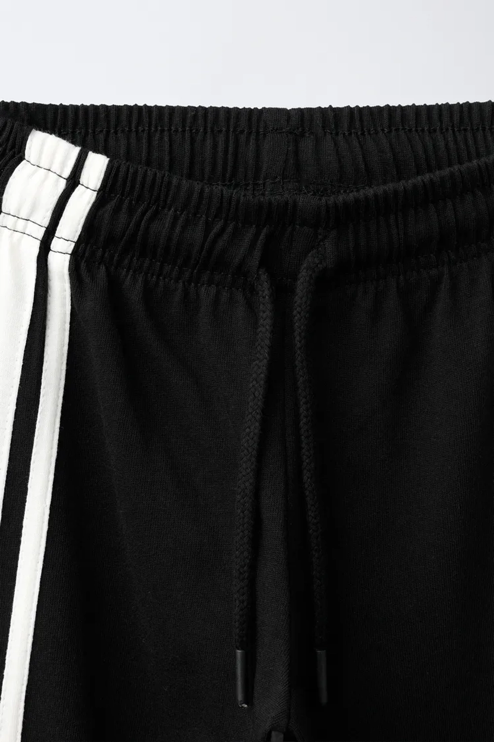 ZARA БРЮКИ WIDE LEG С ЛАМПАСАМИ, ЧЕРНЫЙ