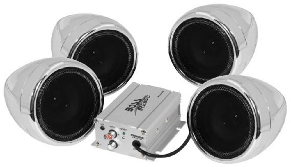 Аудиосистема Boss Audio MC470B с Bluetooth, 1000 Вт, хром